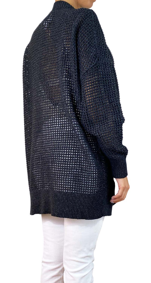 Sweater Negro Abierto