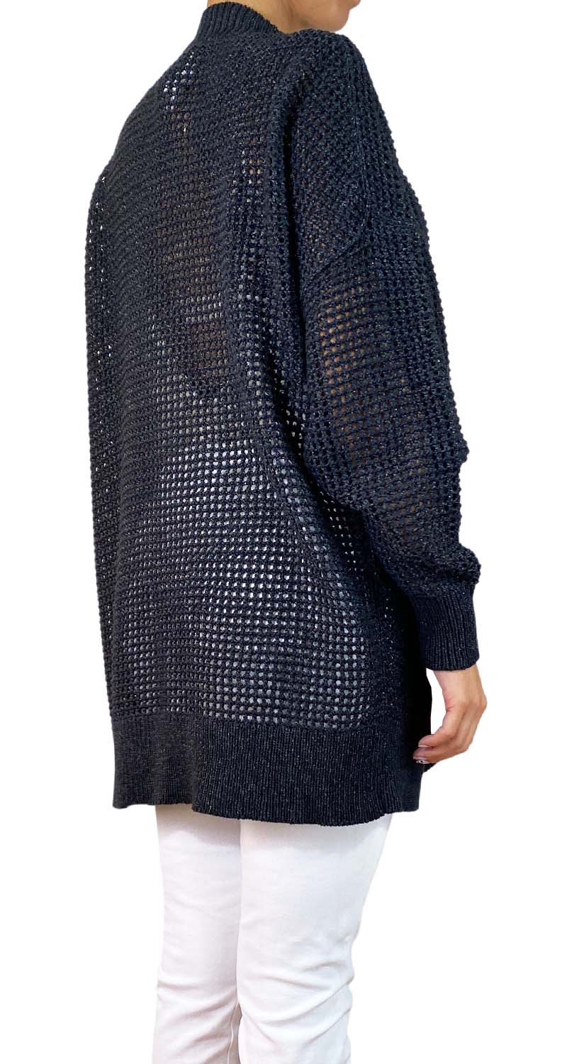Sweater Negro Abierto