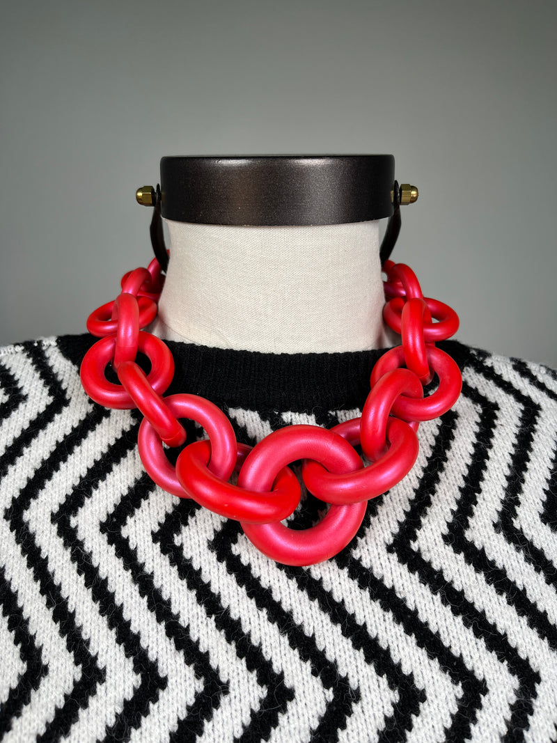 Collar Eslabón Pearly Watermelon