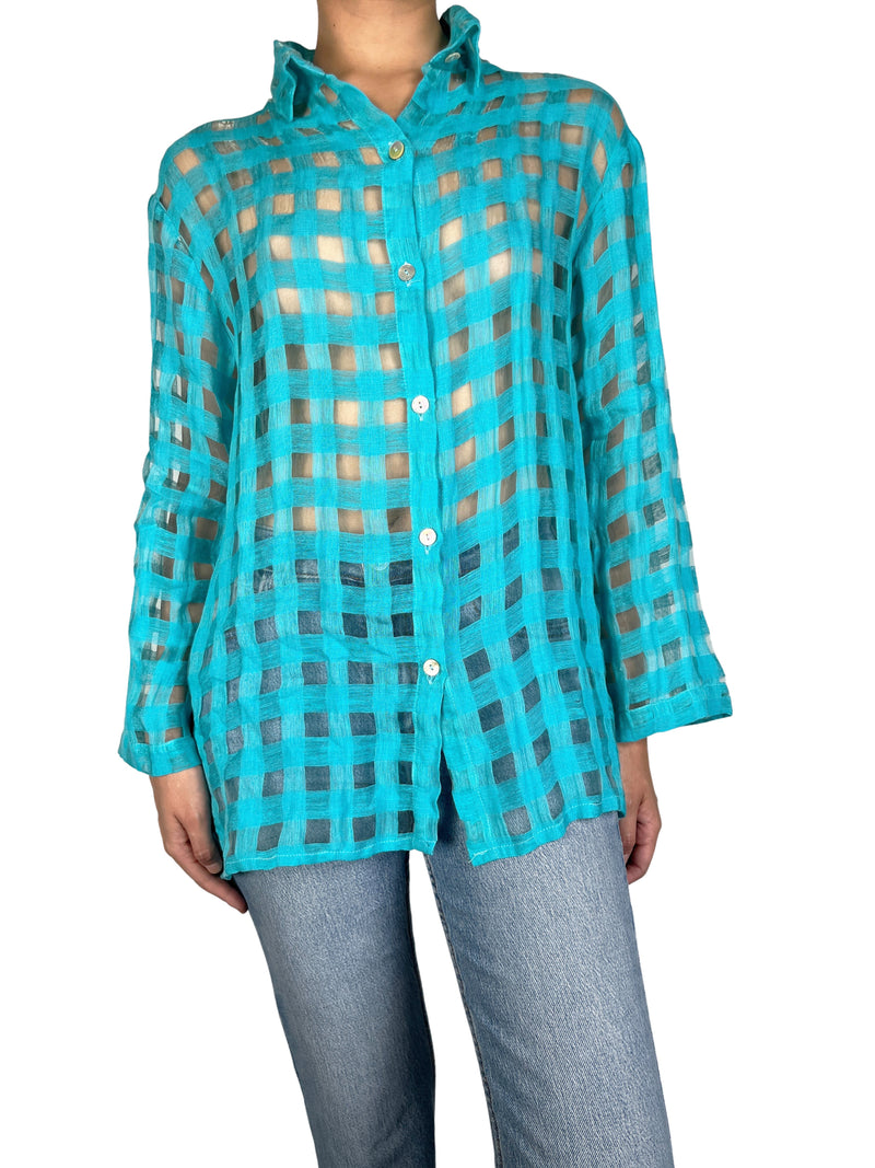Blusa Lino Traslúcida