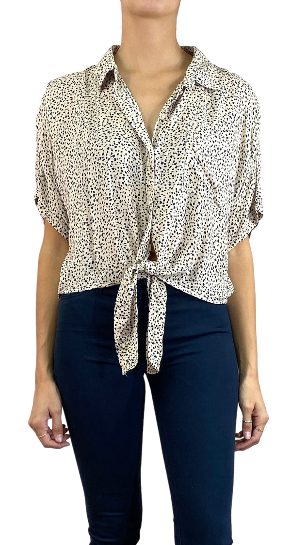 Blusa Beige Estampada