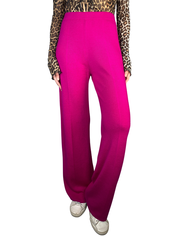 Pantalón Lana Merino Fucsia