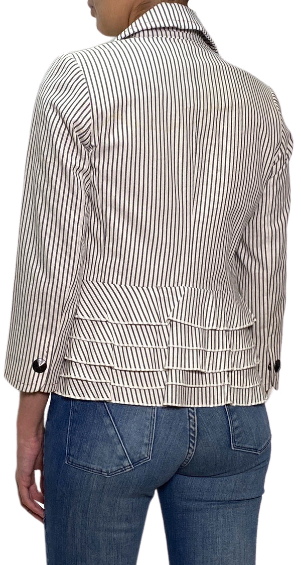Blazer Blanco Rayas