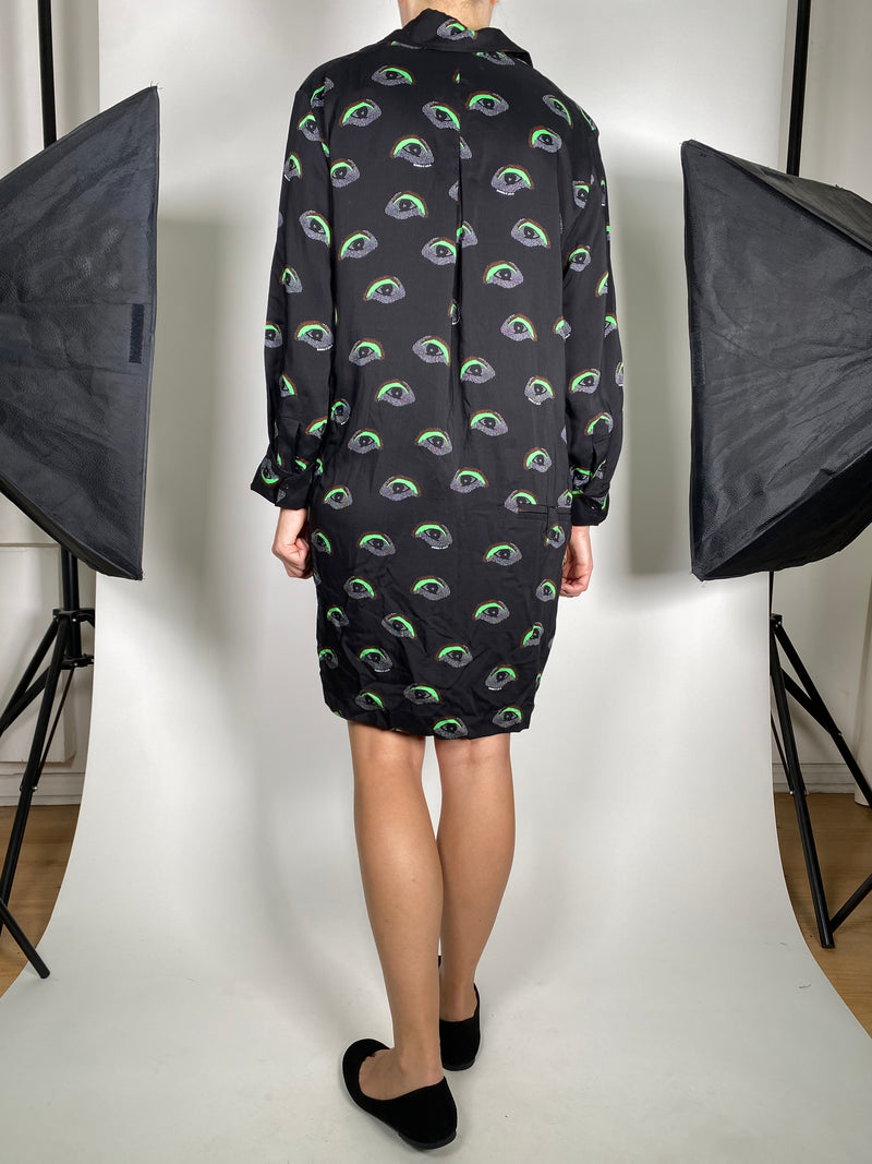 Vestido Camisero Negro Eyes