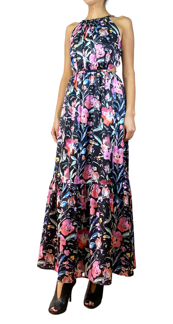 Vestido Maxi Flores Multicolor