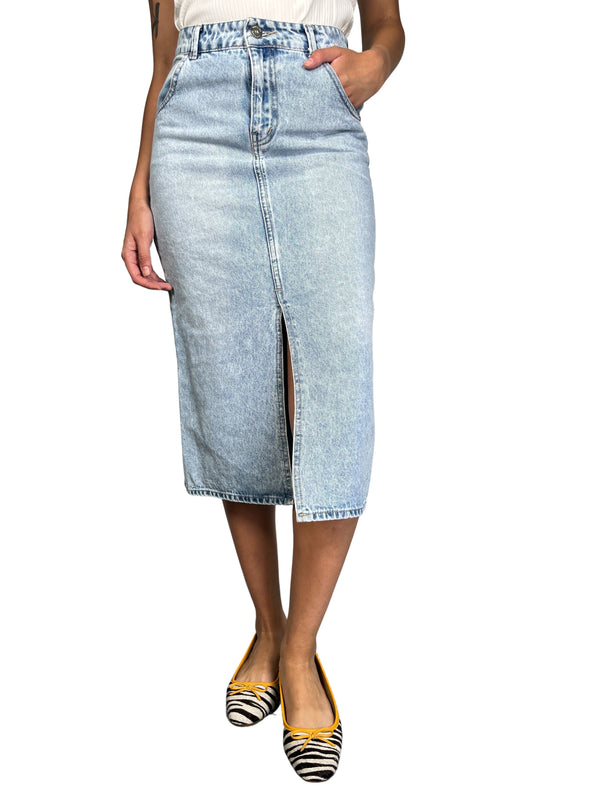 Falda Midi Denim