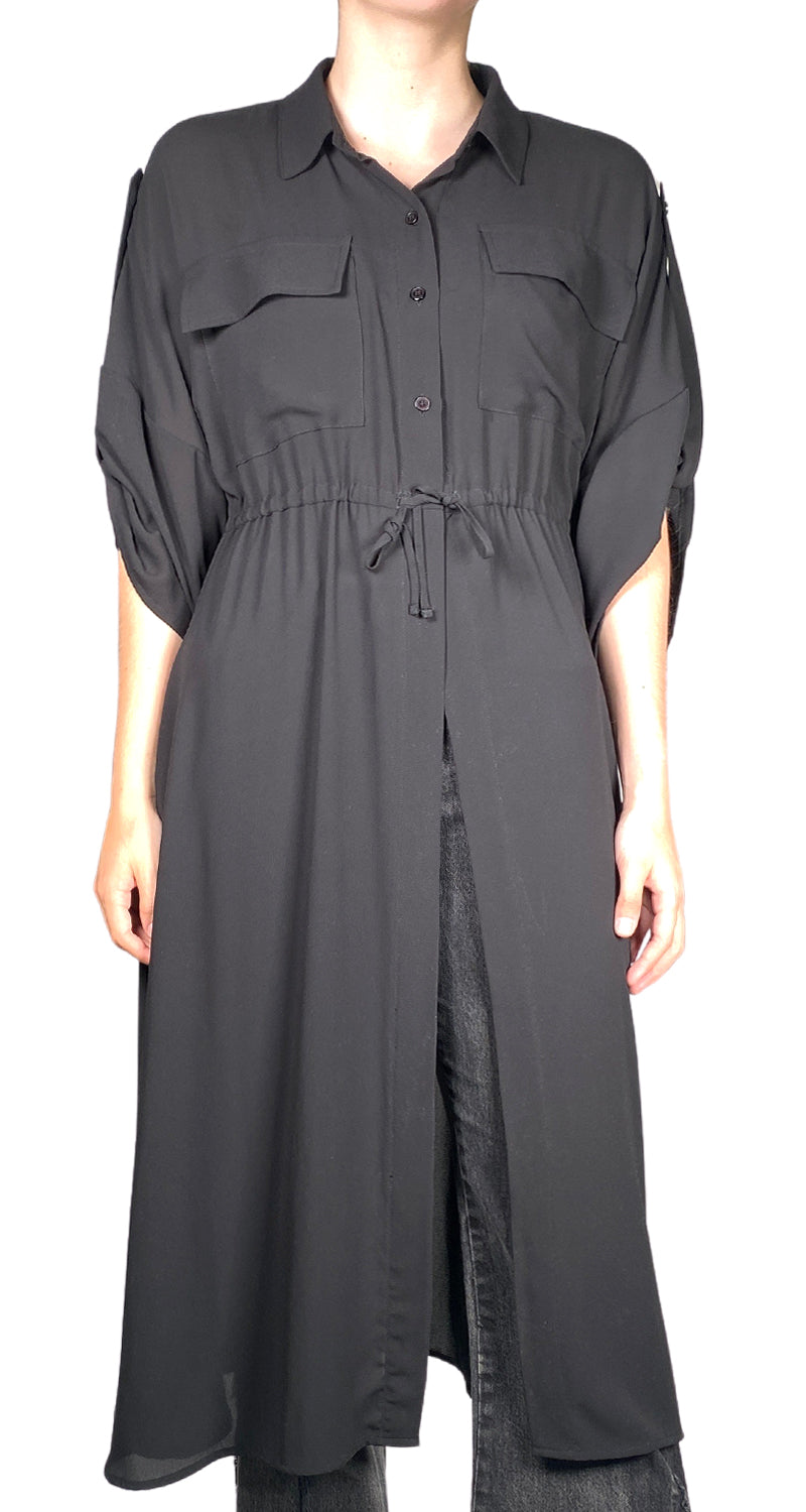 Kimono Negro Transparente