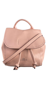 Mochila Mini Cuero Rosa