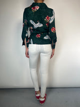 Blusa Verde Estampada