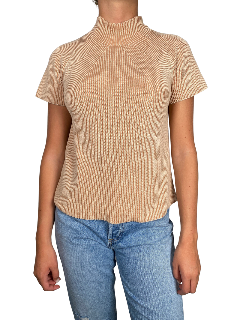 Polera Beige Tejida