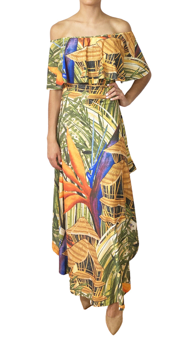 Vestido Multicolor Hojas