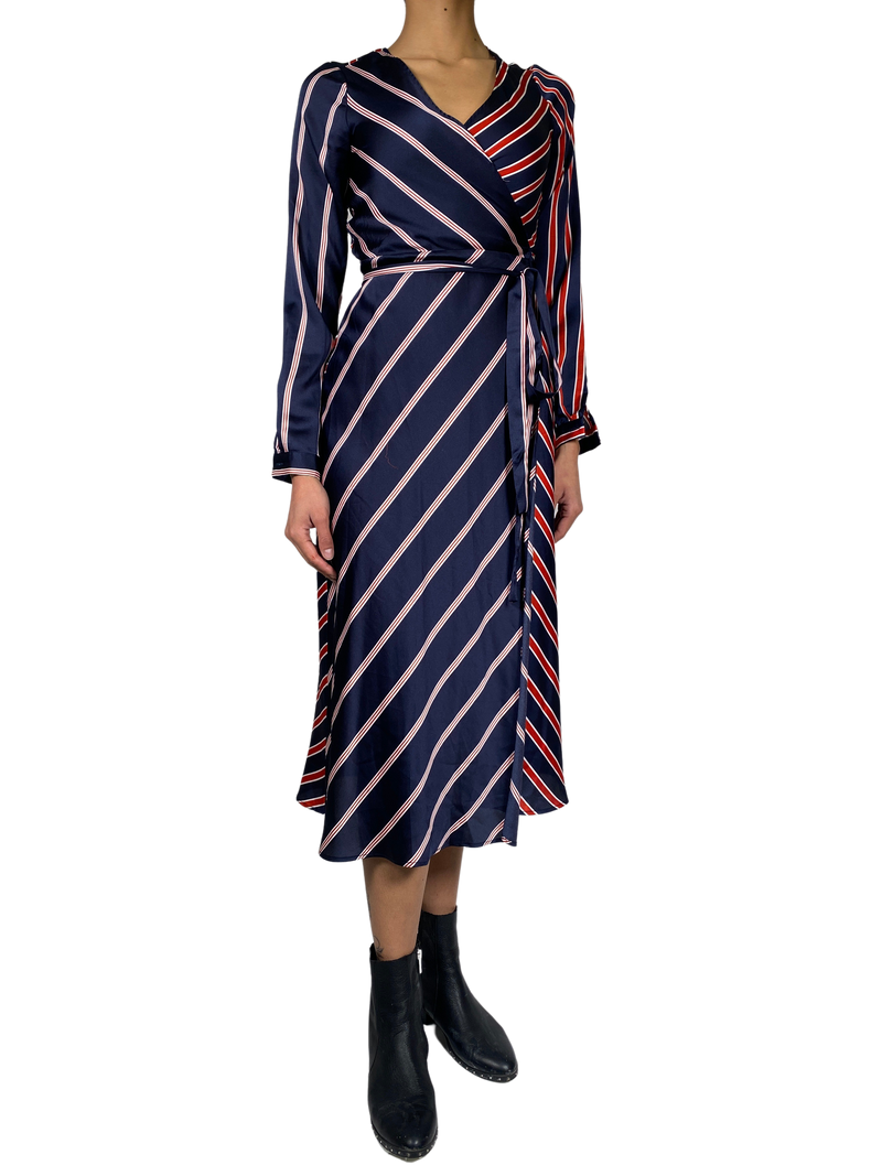 Wrap Dress a Rayas