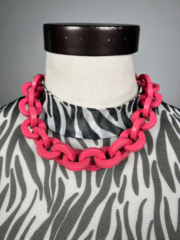 Collar Cadenas Rosado Sandia