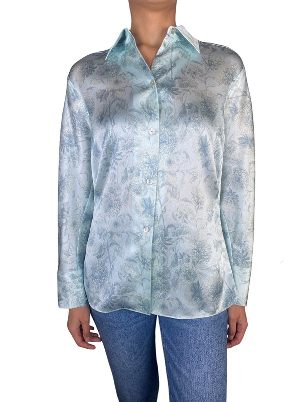 Blusa Azul Seda