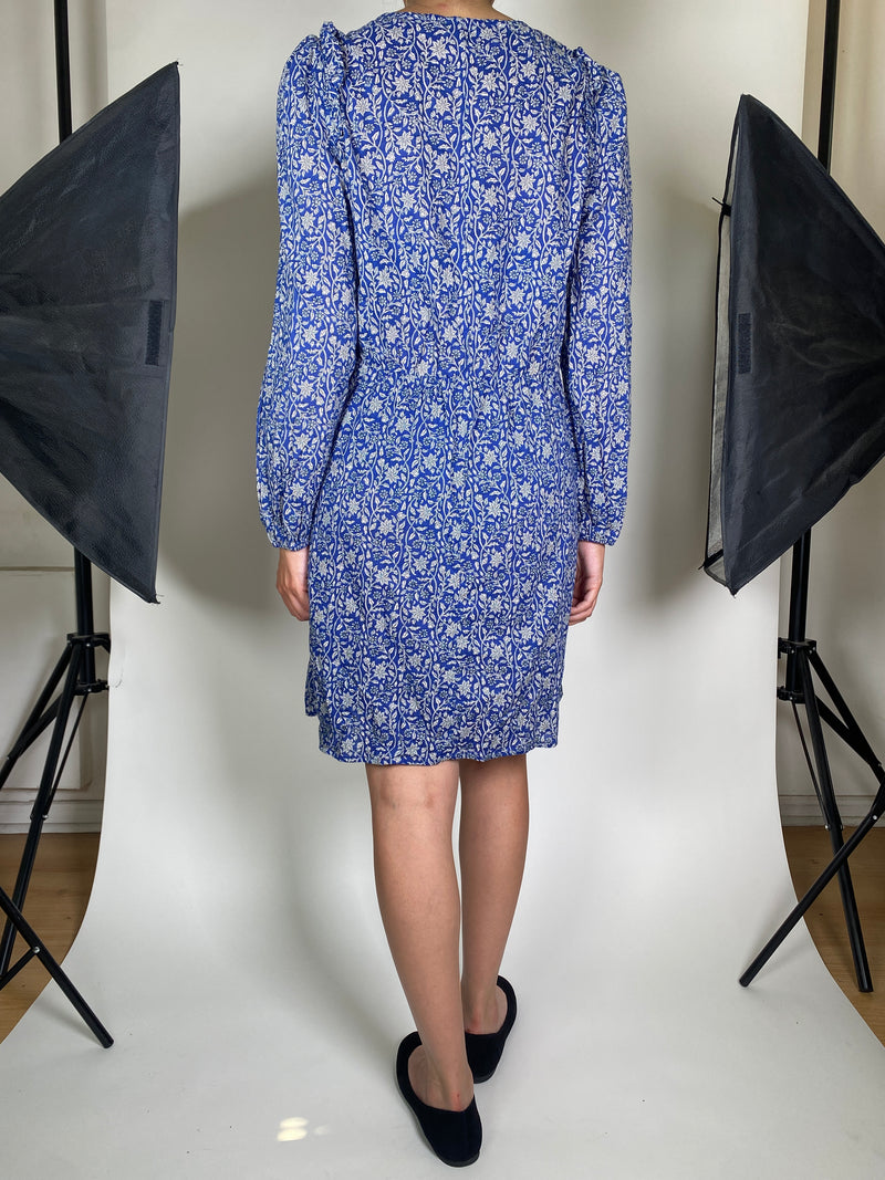 Vestido Azul Floreado