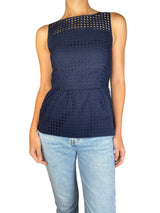 Blusa Azul Tejida