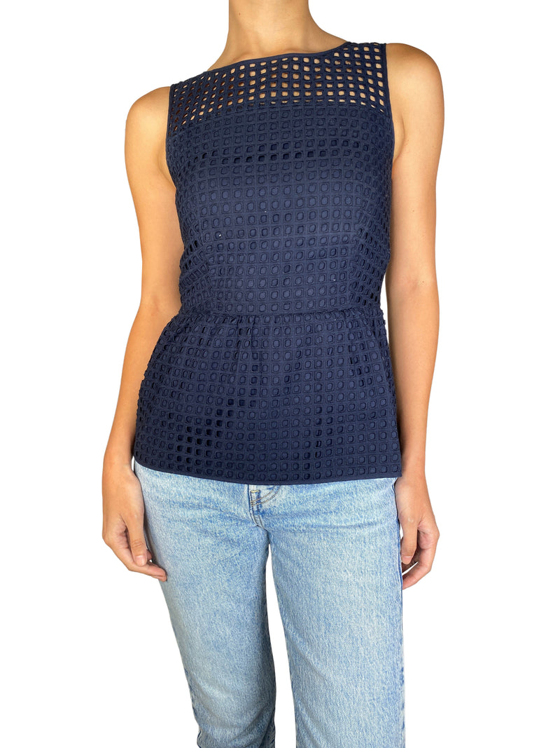 Blusa Azul Tejida