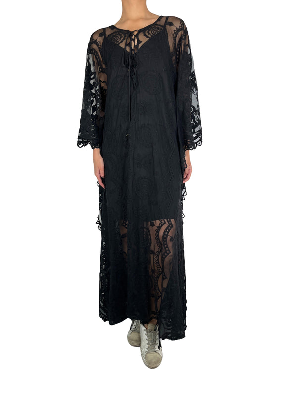 Vestido Traslucido Bordado