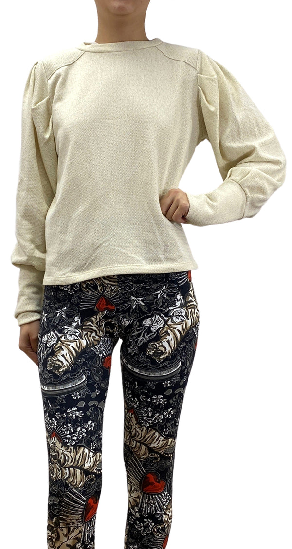 Polera Fibras Doradas