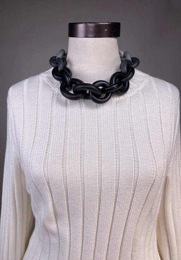 Collar Eslabón Degradé Negro