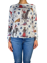 Sweater Estampado Vaquero