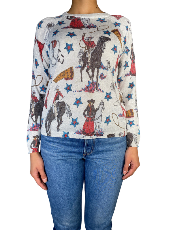 Sweater Estampado Vaquero