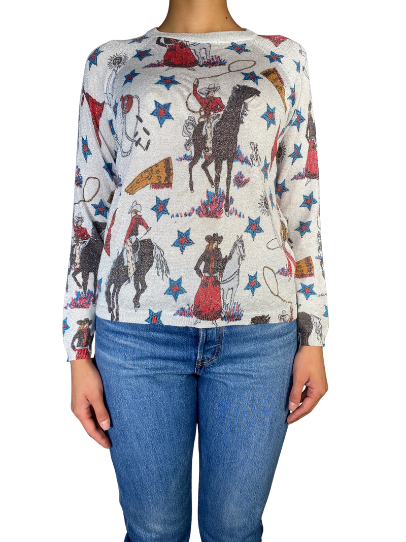 Sweater Estampado Vaquero