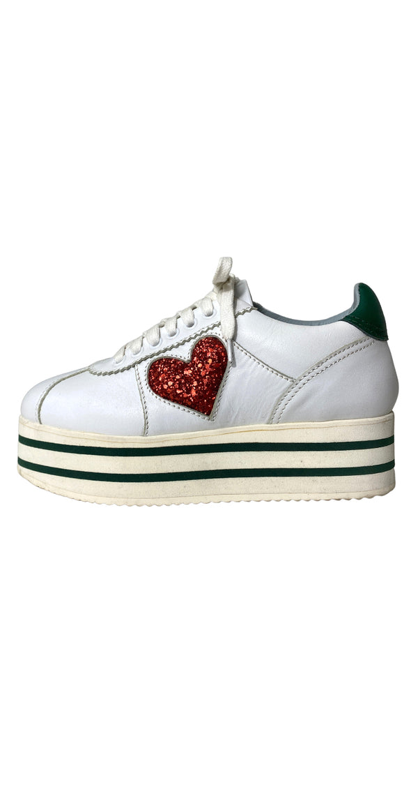 Zapatillas Blancas Corazón
