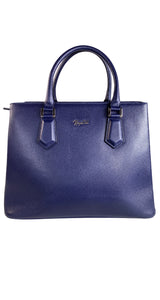 Cartera Cuero Azul