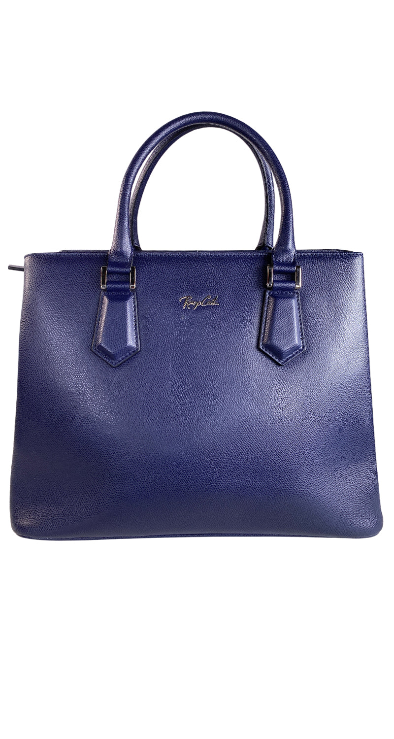 Cartera Cuero Azul