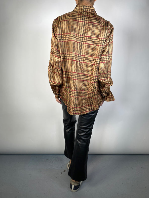 Blusa Houndstooth Seda