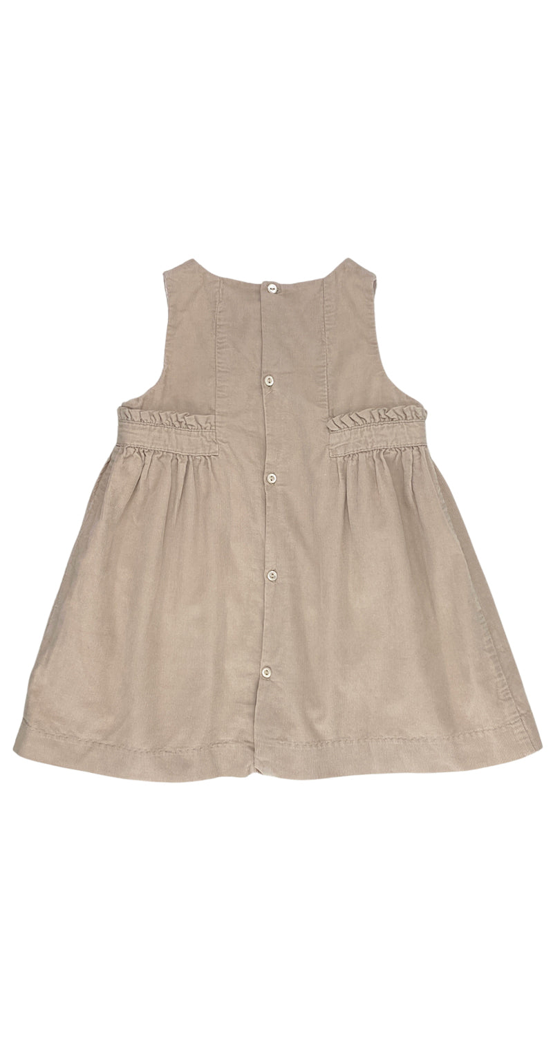 Vestido Cotelé Beige