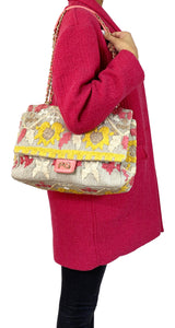 Cartera Lino Bordada