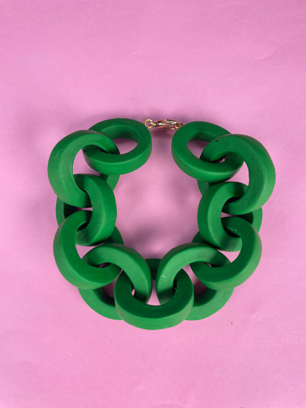 Pulsera Cadenas Verde