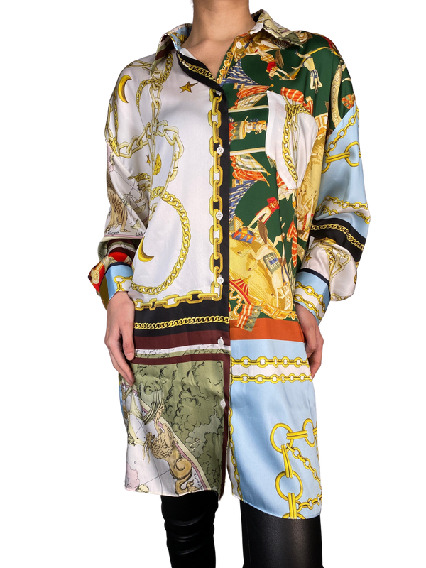 Blusa Larga Estampada