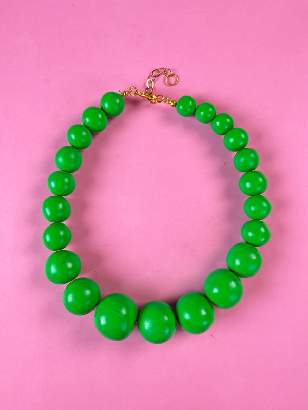 Collar Esferas Verde