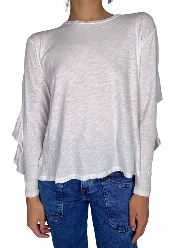 Polera Blanca Vuelos