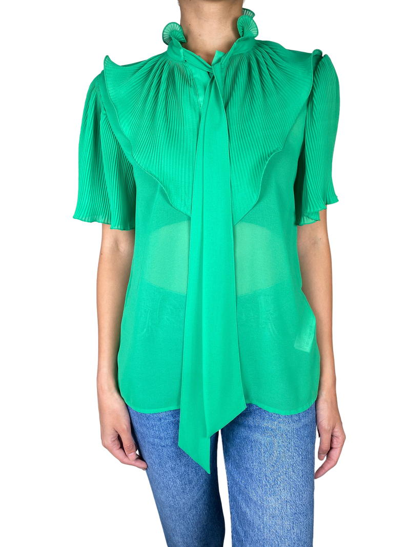 Blusa Verde Traslucida