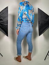 Blusa Azul Cebras