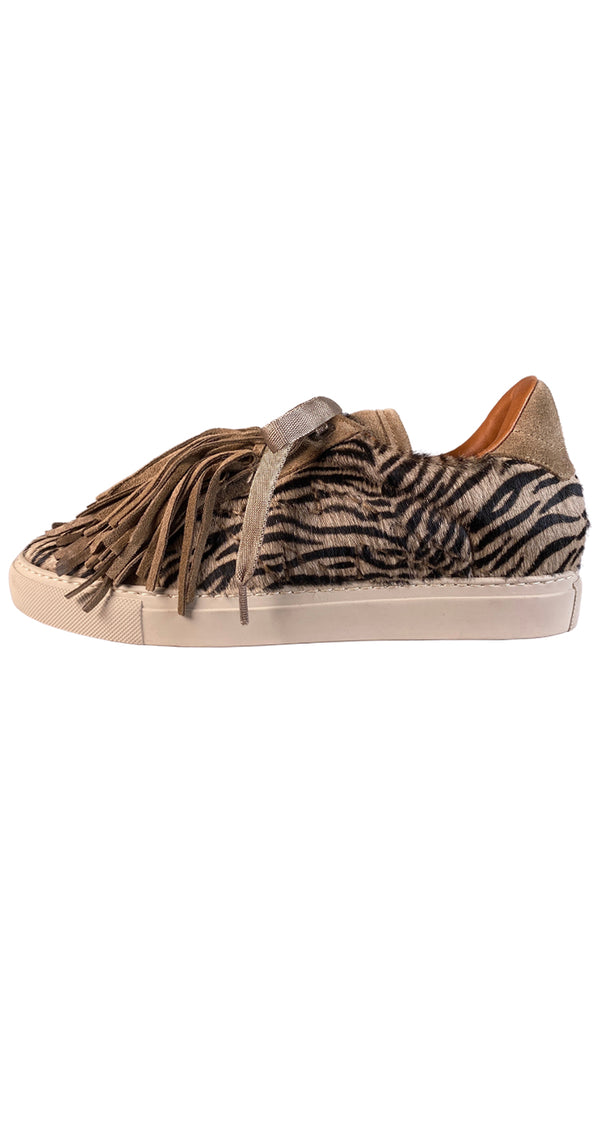 Zapatillas Flecos Cuero