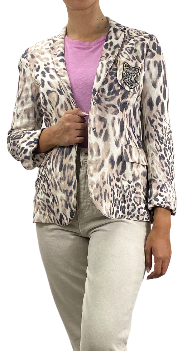 Blazer  Lino Animal Print
