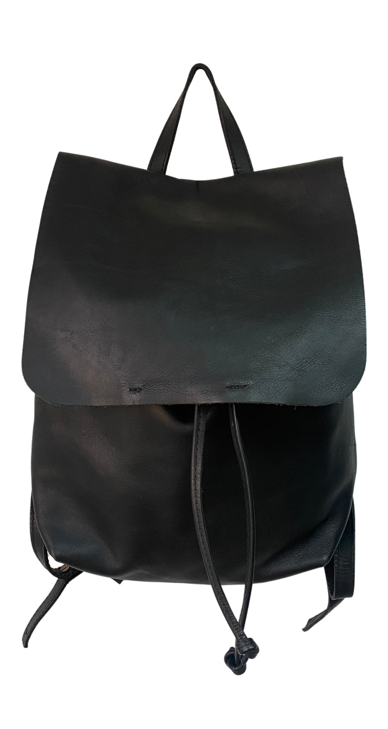 Mochila Cuero Negro