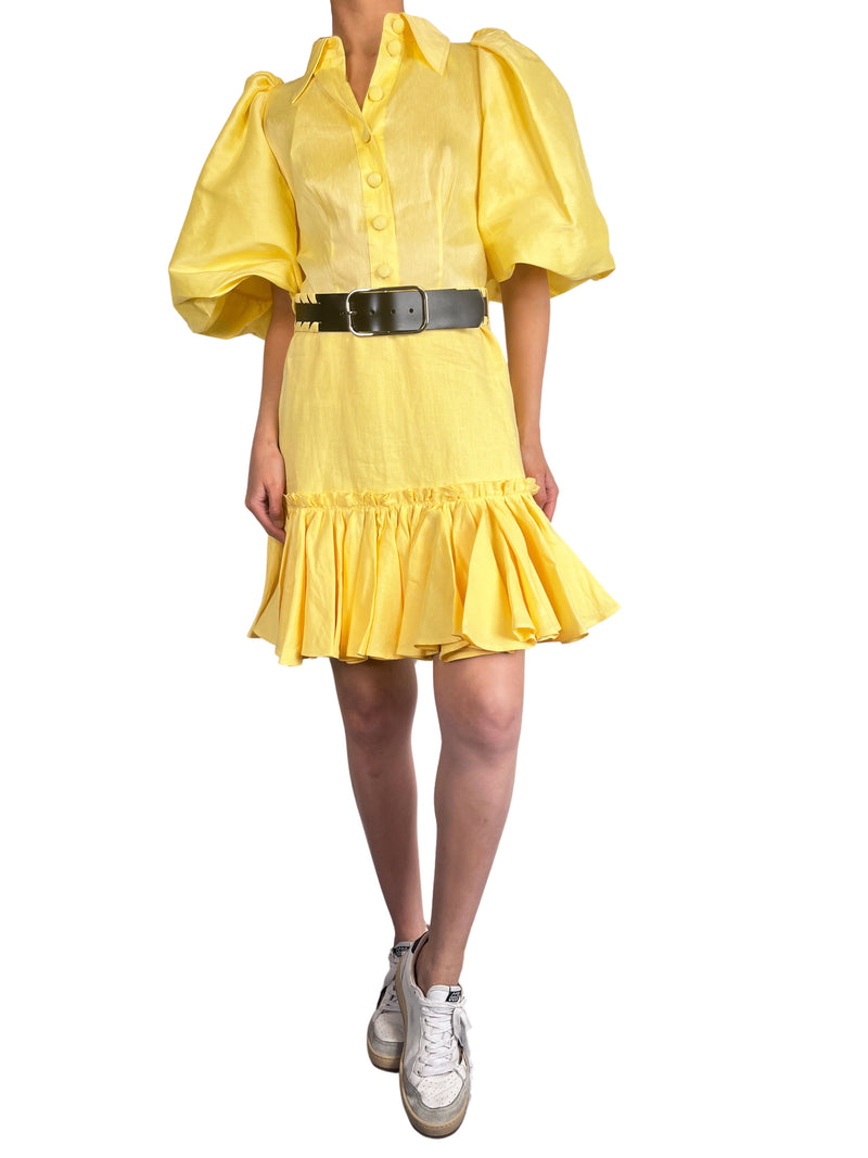 Vestido Sophie Bishop Sleeve Lino