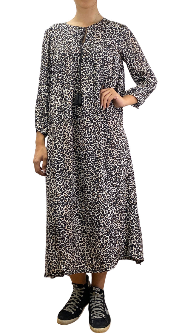 Vestido Seda Animal Print