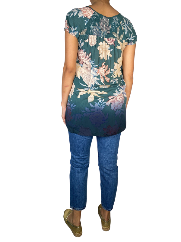 Blusa Verde Estampada