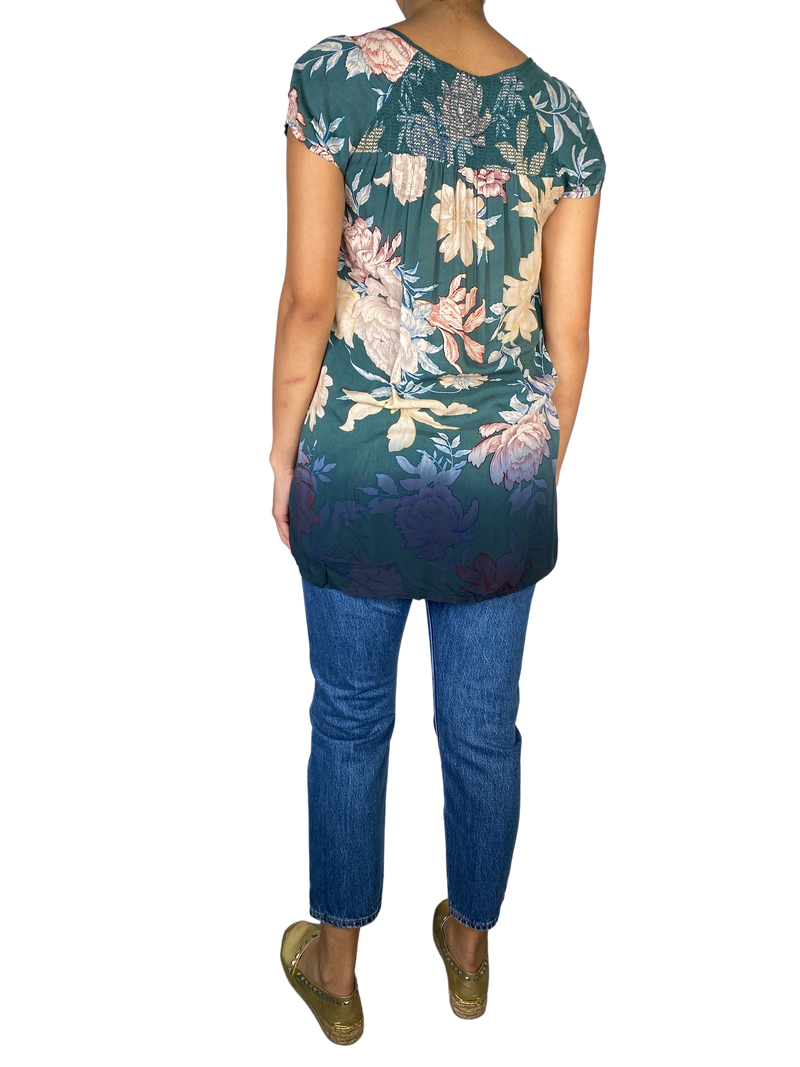Blusa Verde Estampada