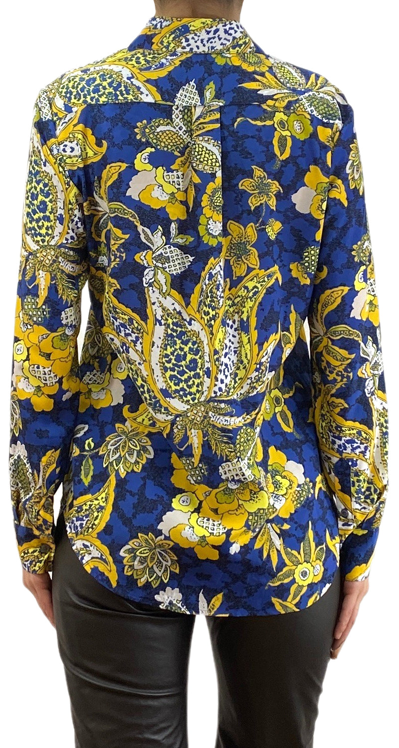 Blusa Azul Estampada