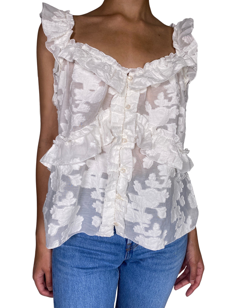 Blusa Blanca Bordada