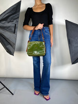 Cartera Cuero Verde