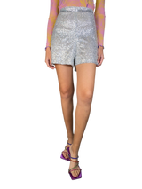 Shorts Lentejuelas Plateadas